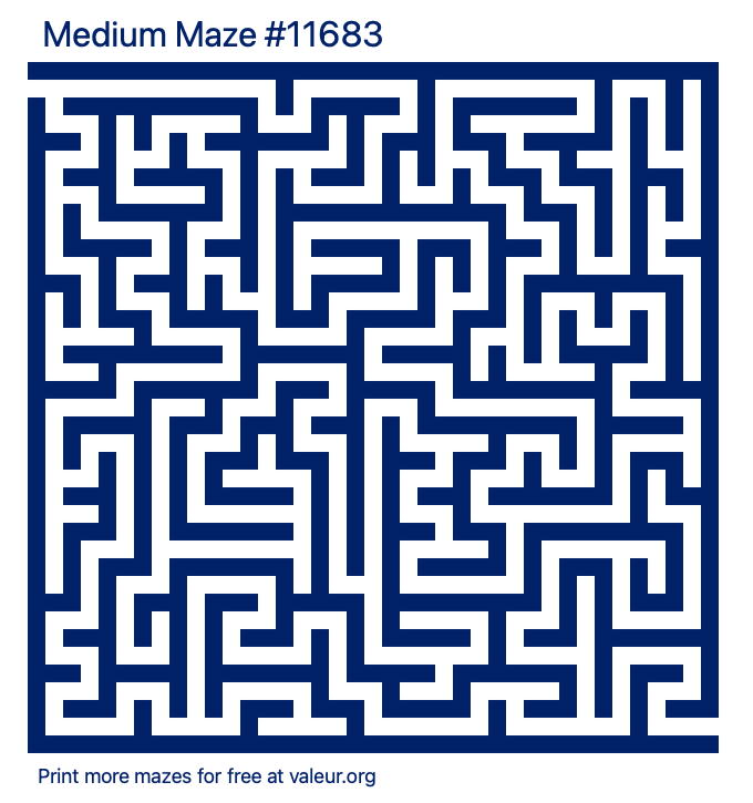 Free Printable Medium Maze number 11683