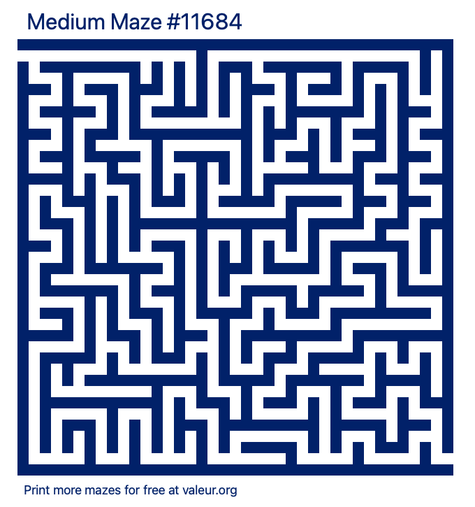 Free Printable Medium Maze number 11684