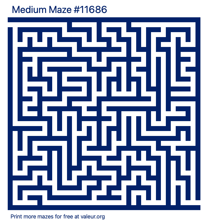 Free Printable Medium Maze number 11686