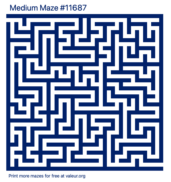 Free Printable Medium Maze number 11687