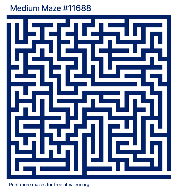 Free Printable Medium Maze number 11688