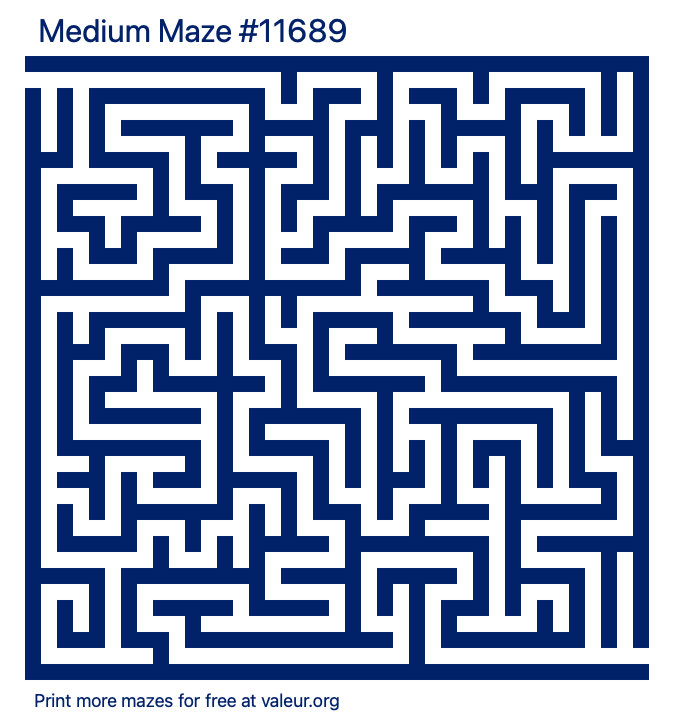 Free Printable Medium Maze number 11689