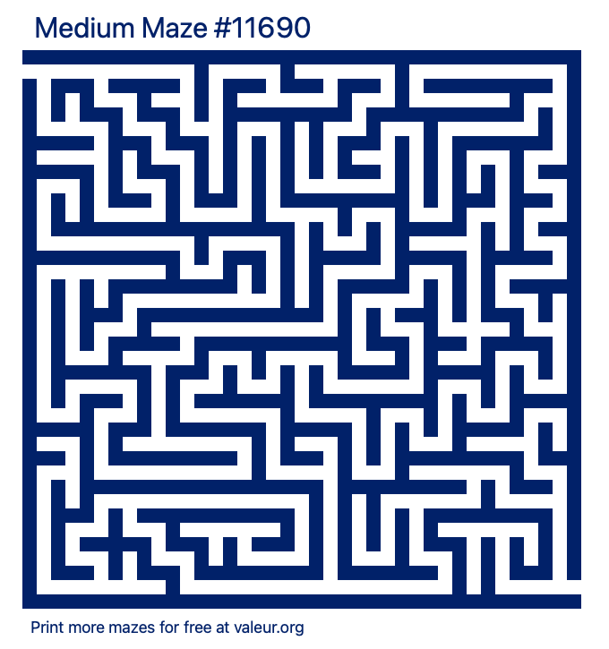 Free Printable Medium Maze number 11690
