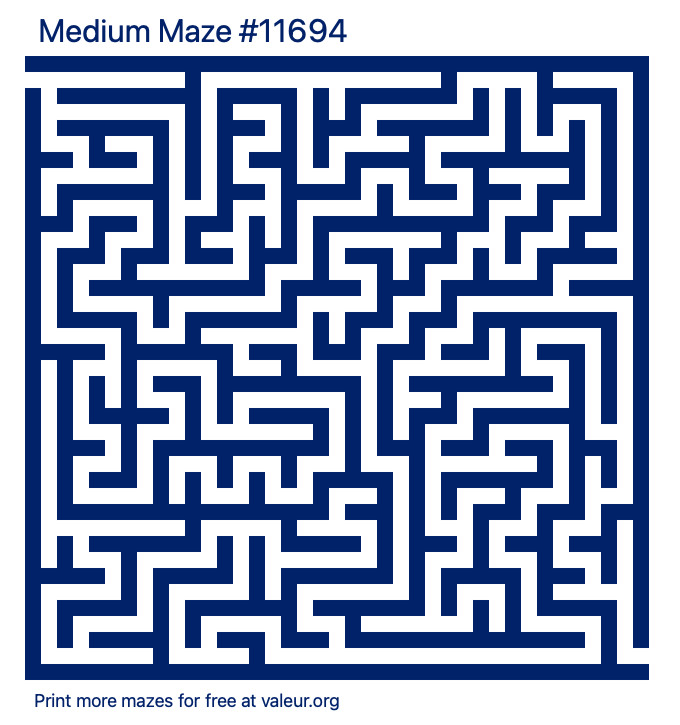 Free Printable Medium Maze number 11694