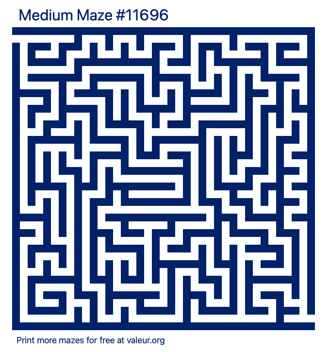 Free Printable Medium Maze number 11696