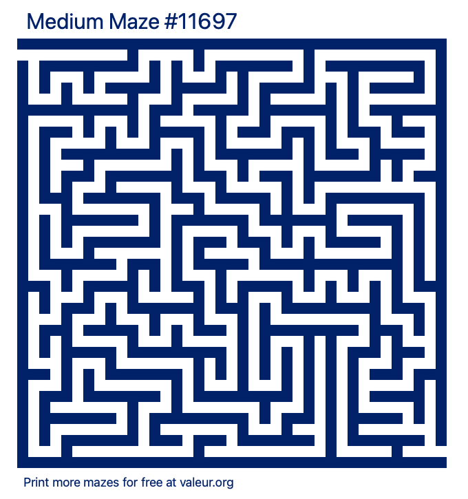 Free Printable Medium Maze number 11697