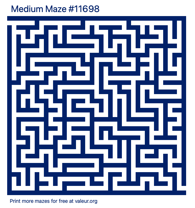 Free Printable Medium Maze number 11698