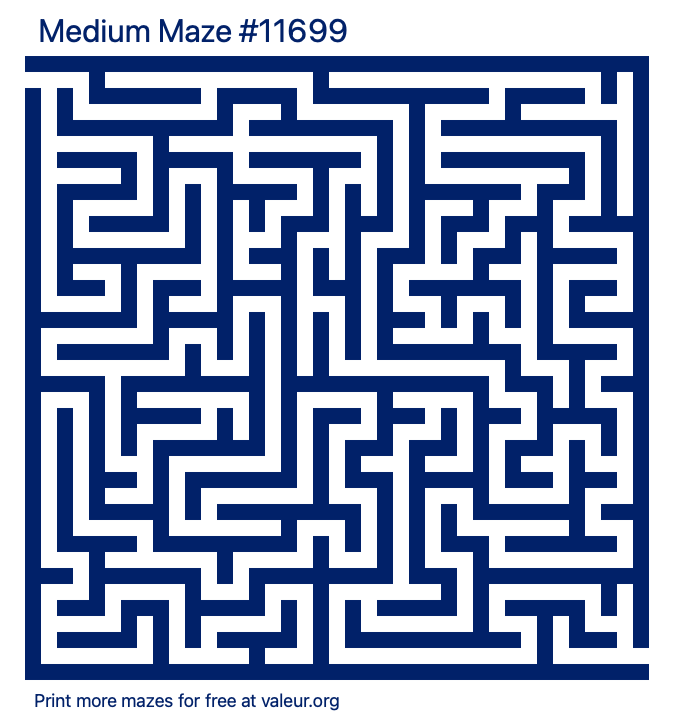 Free Printable Medium Maze number 11699