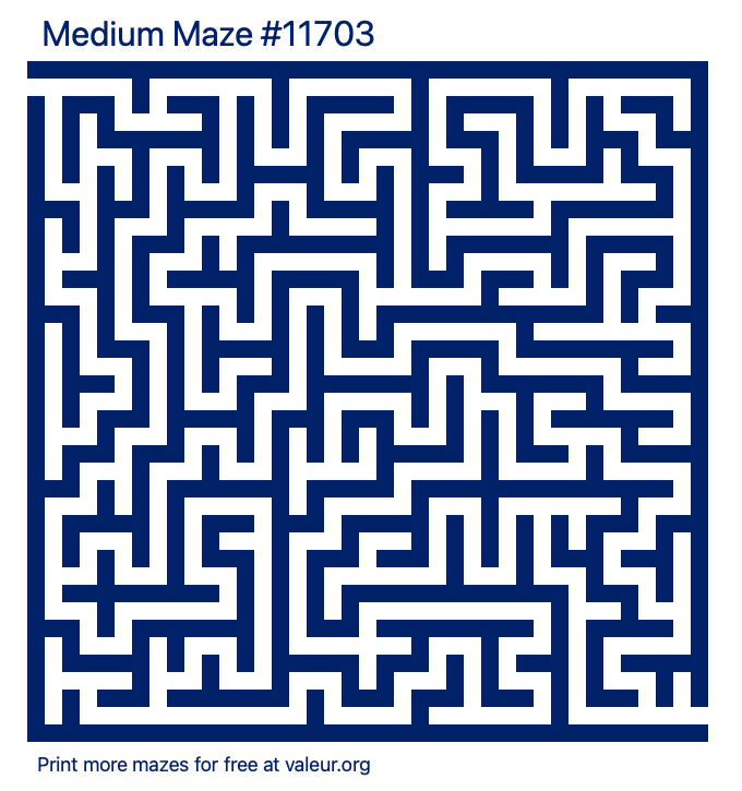 Free Printable Medium Maze number 11703