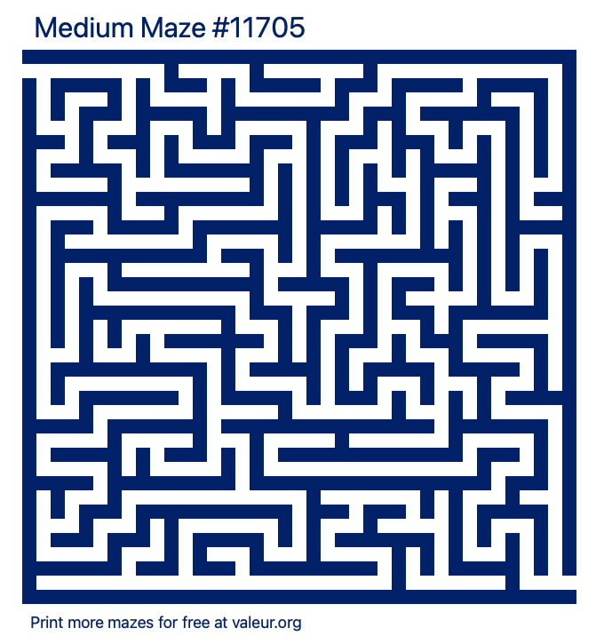 Free Printable Medium Maze number 11705