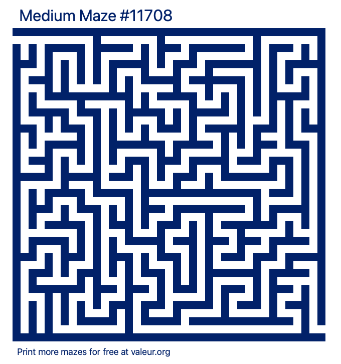 Free Printable Medium Maze number 11708