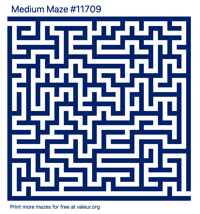 Free Printable Medium Maze number 11709