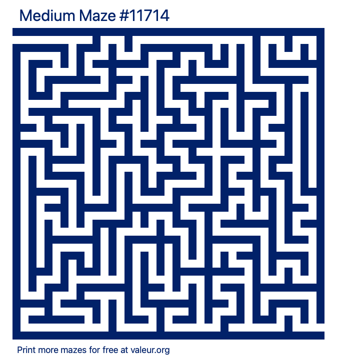 Free Printable Medium Maze number 11714