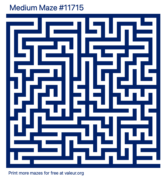 Free Printable Medium Maze number 11715