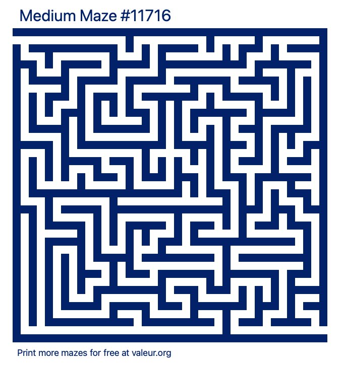 Free Printable Medium Maze number 11716