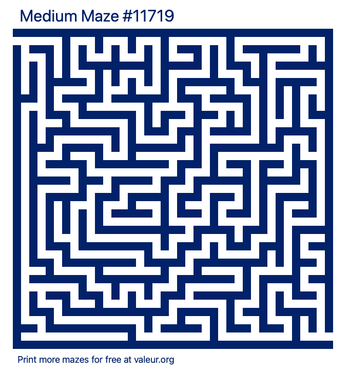 Free Printable Medium Maze number 11719