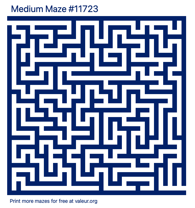 Free Printable Medium Maze number 11723