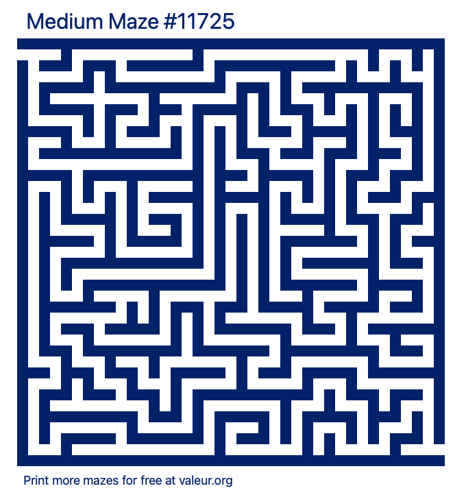 Free Printable Medium Maze number 11725