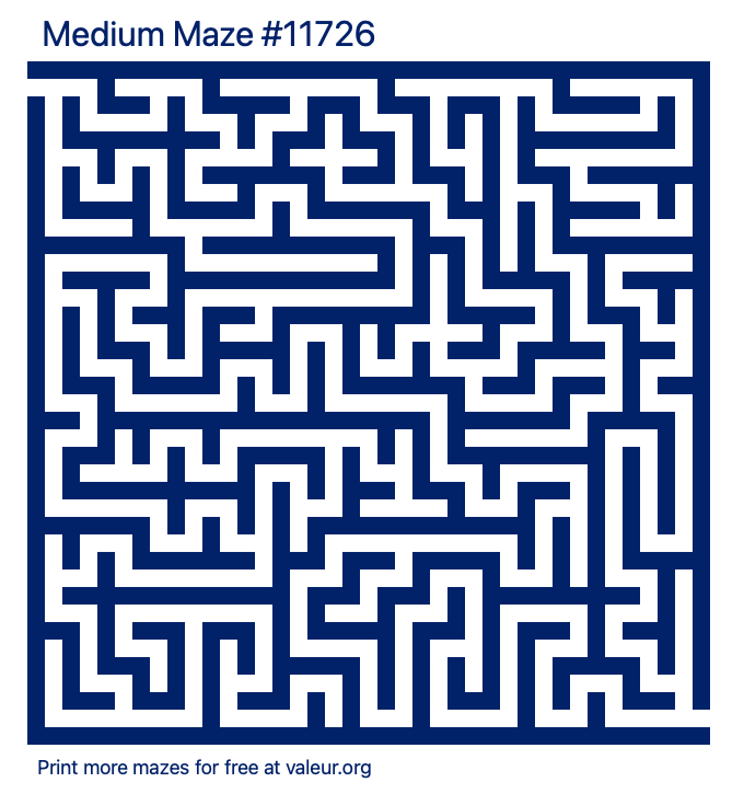 Free Printable Medium Maze number 11726