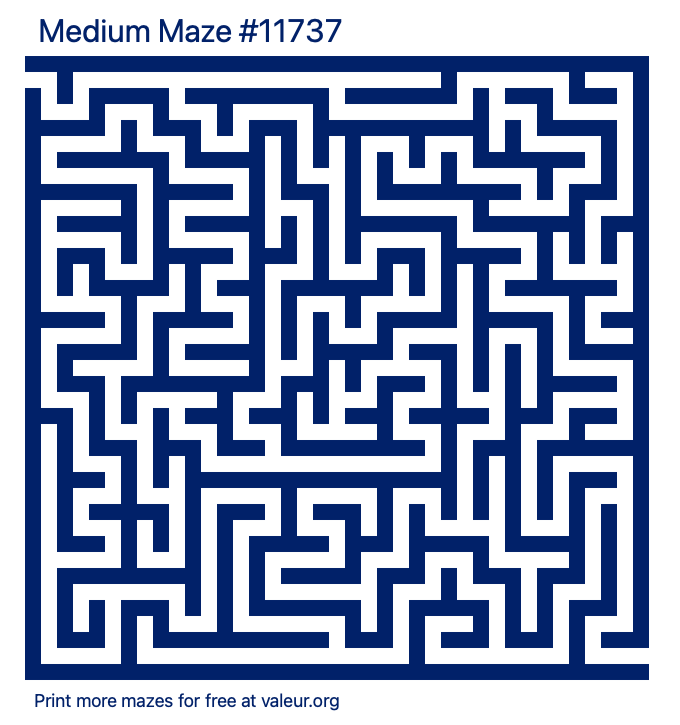 Free Printable Medium Maze number 11737