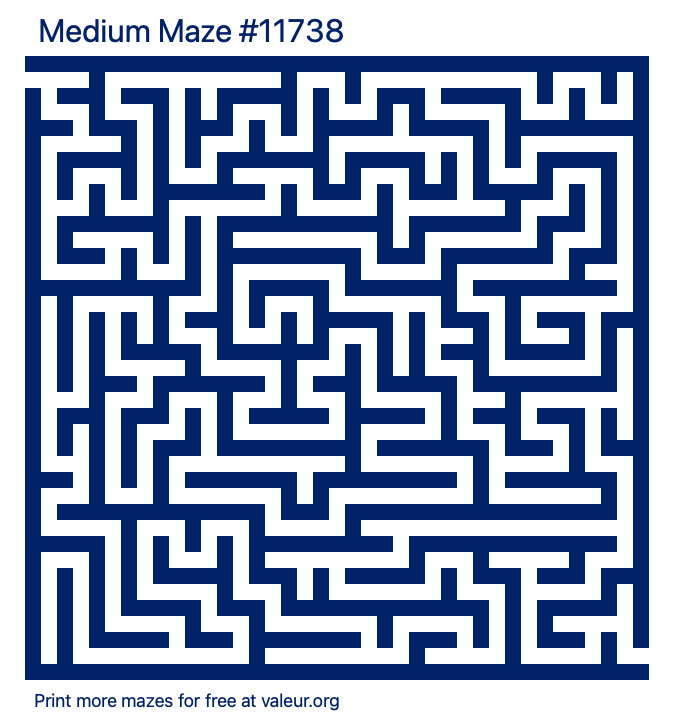 Free Printable Medium Maze number 11738