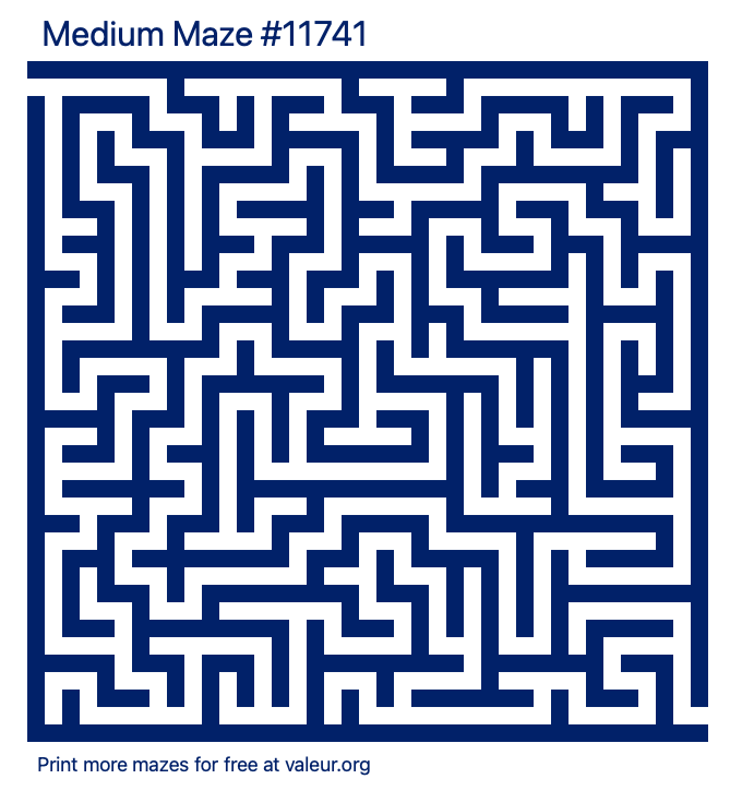 Free Printable Medium Maze number 11741