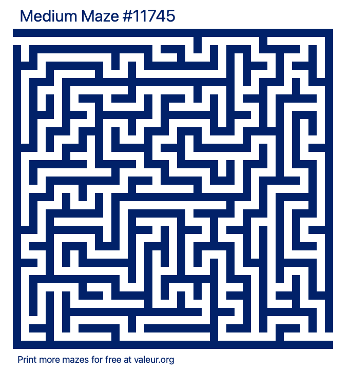 Free Printable Medium Maze number 11745