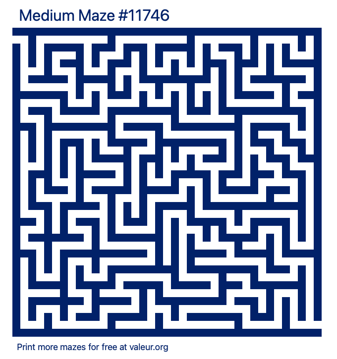 Free Printable Medium Maze number 11746