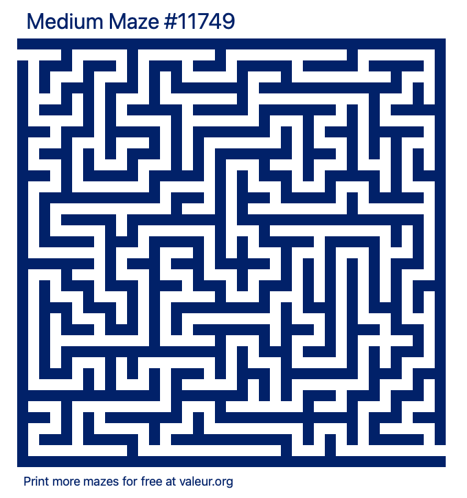 Free Printable Medium Maze number 11749
