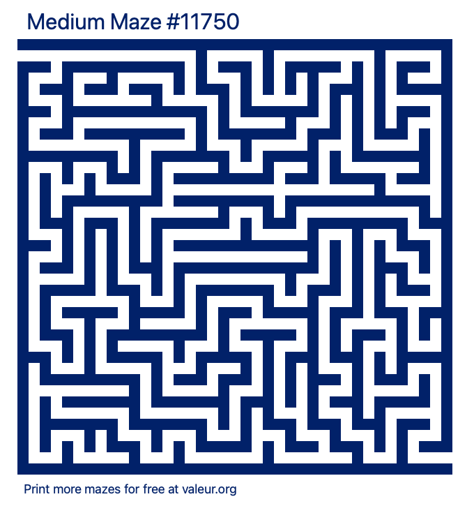 Free Printable Medium Maze number 11750
