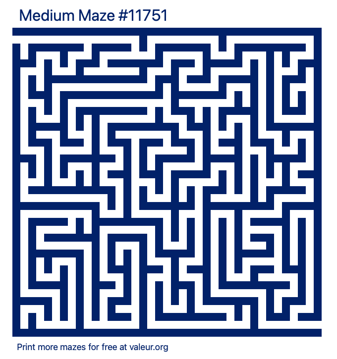 Free Printable Medium Maze number 11751