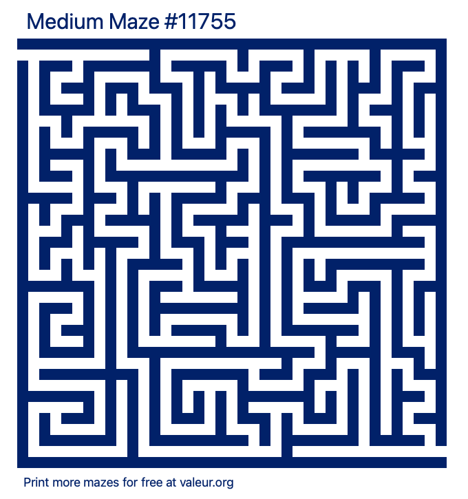 Free Printable Medium Maze number 11755
