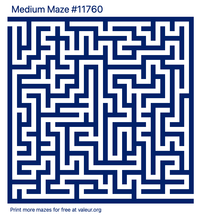 Free Printable Medium Maze number 11760