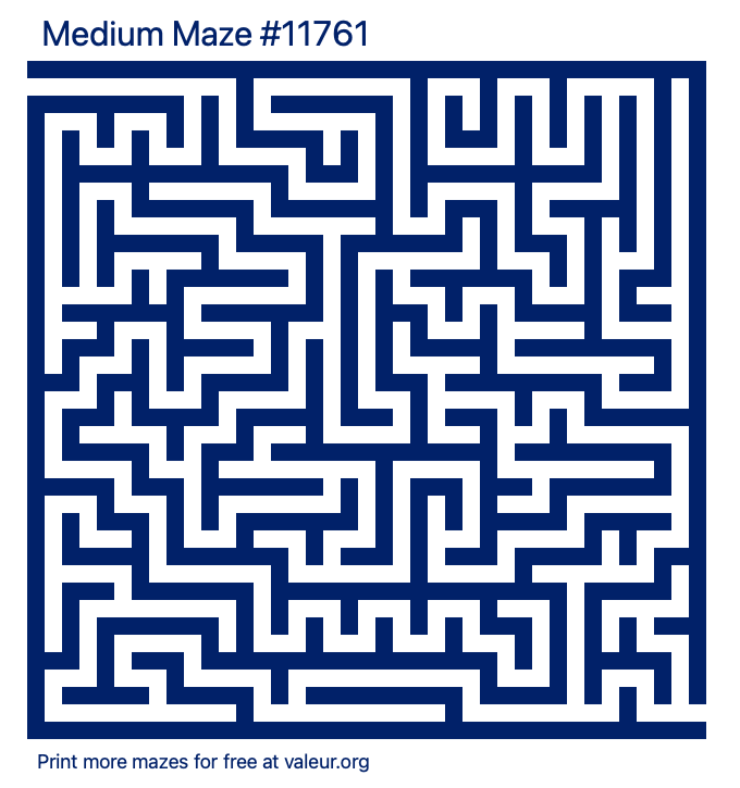 Free Printable Medium Maze number 11761