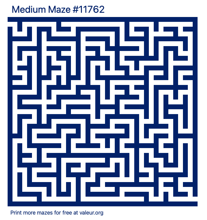 Free Printable Medium Maze number 11762
