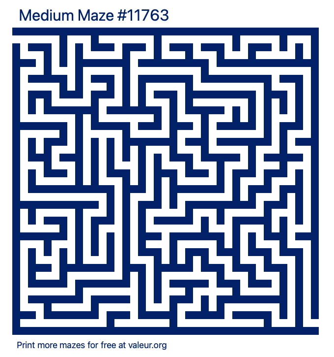 Free Printable Medium Maze number 11763