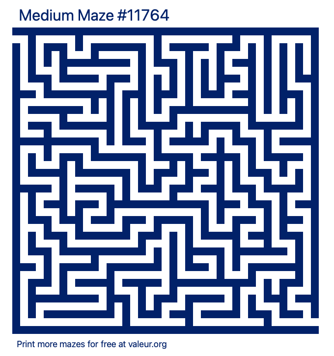 Free Printable Medium Maze number 11764