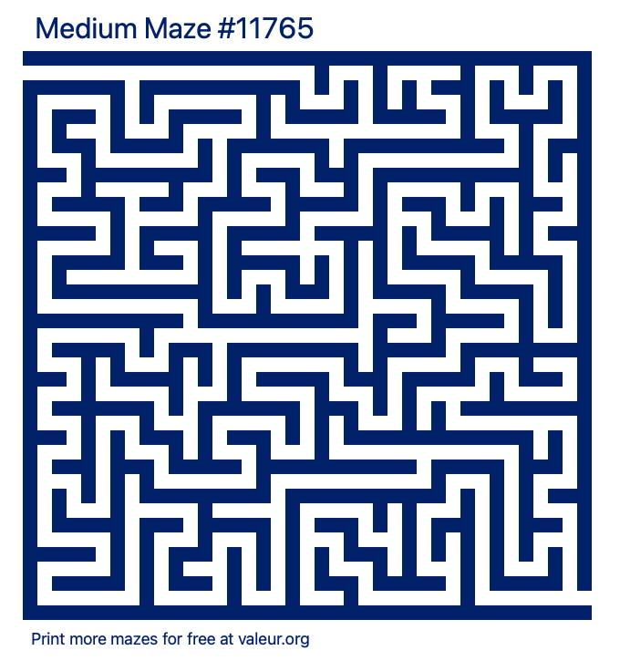 Free Printable Medium Maze number 11765