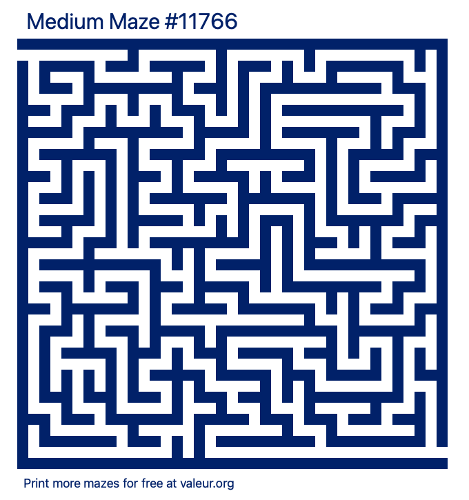 Free Printable Medium Maze number 11766