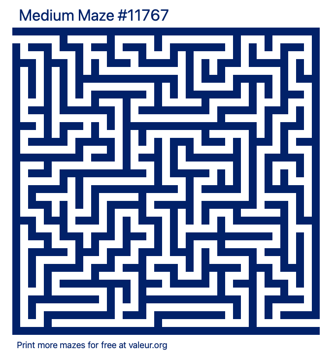 Free Printable Medium Maze number 11767