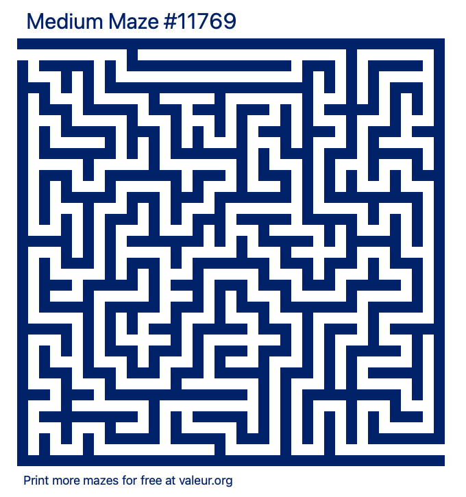 Free Printable Medium Maze number 11769