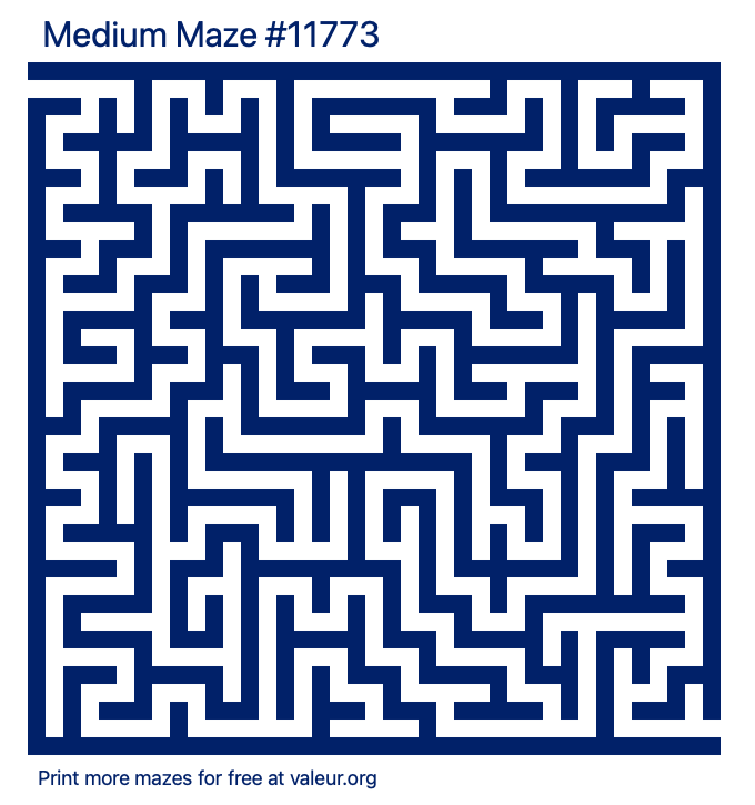 Free Printable Medium Maze number 11773