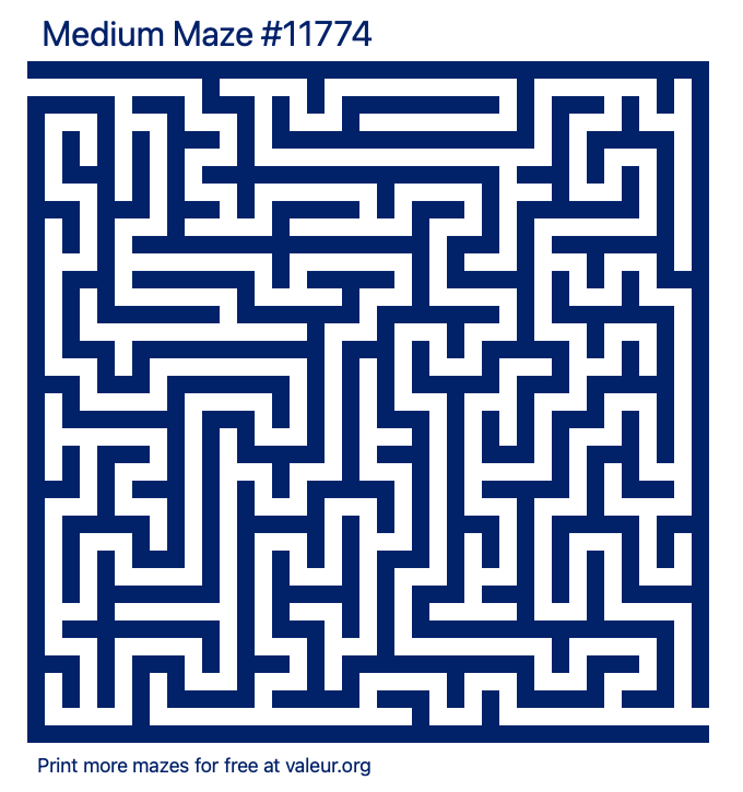 Free Printable Medium Maze number 11774