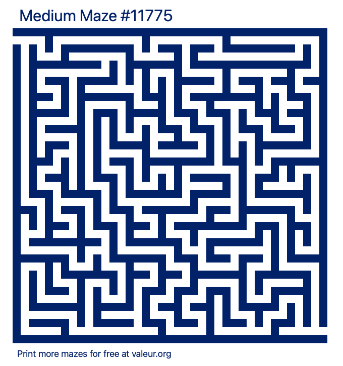 Free Printable Medium Maze number 11775