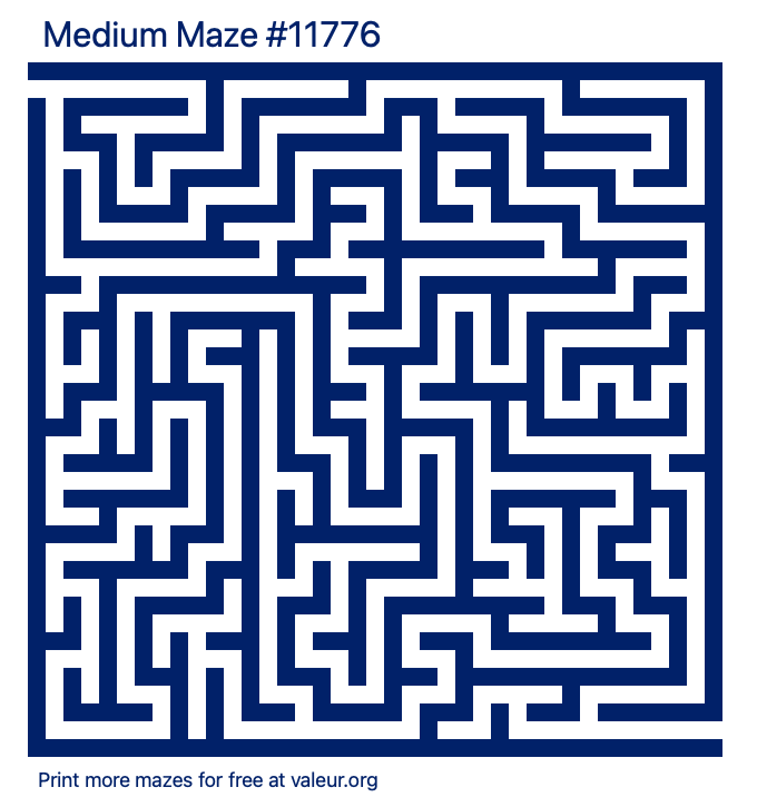 Free Printable Medium Maze number 11776