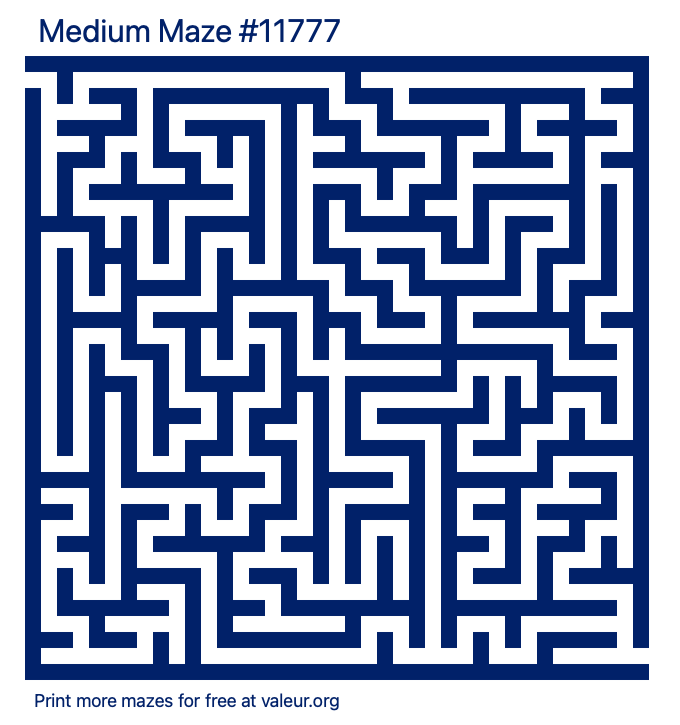 Free Printable Medium Maze number 11777