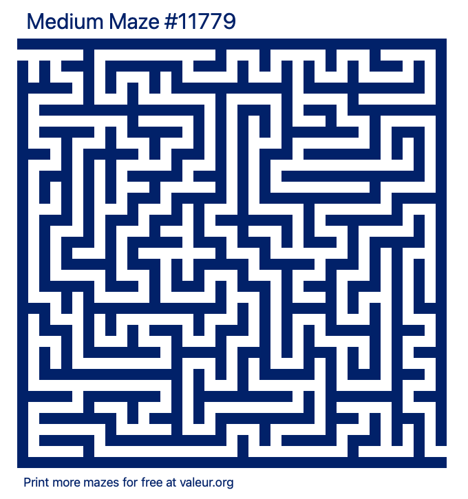 Free Printable Medium Maze number 11779