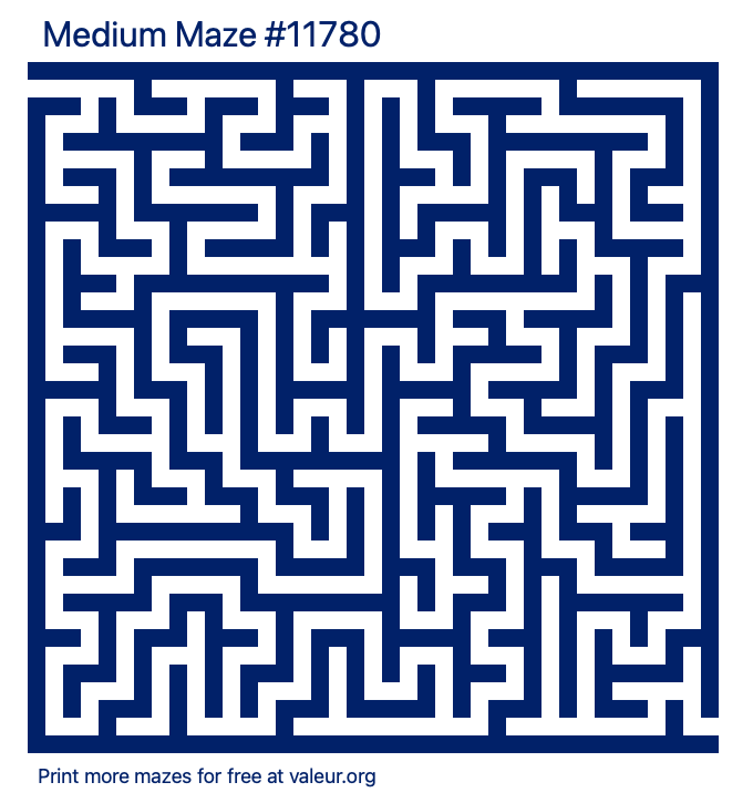 Free Printable Medium Maze number 11780