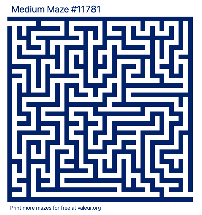 Free Printable Medium Maze number 11781