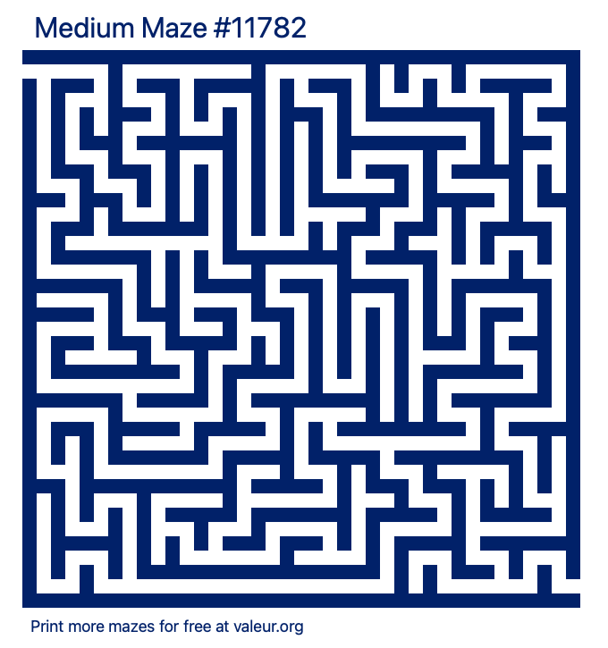 Free Printable Medium Maze number 11782
